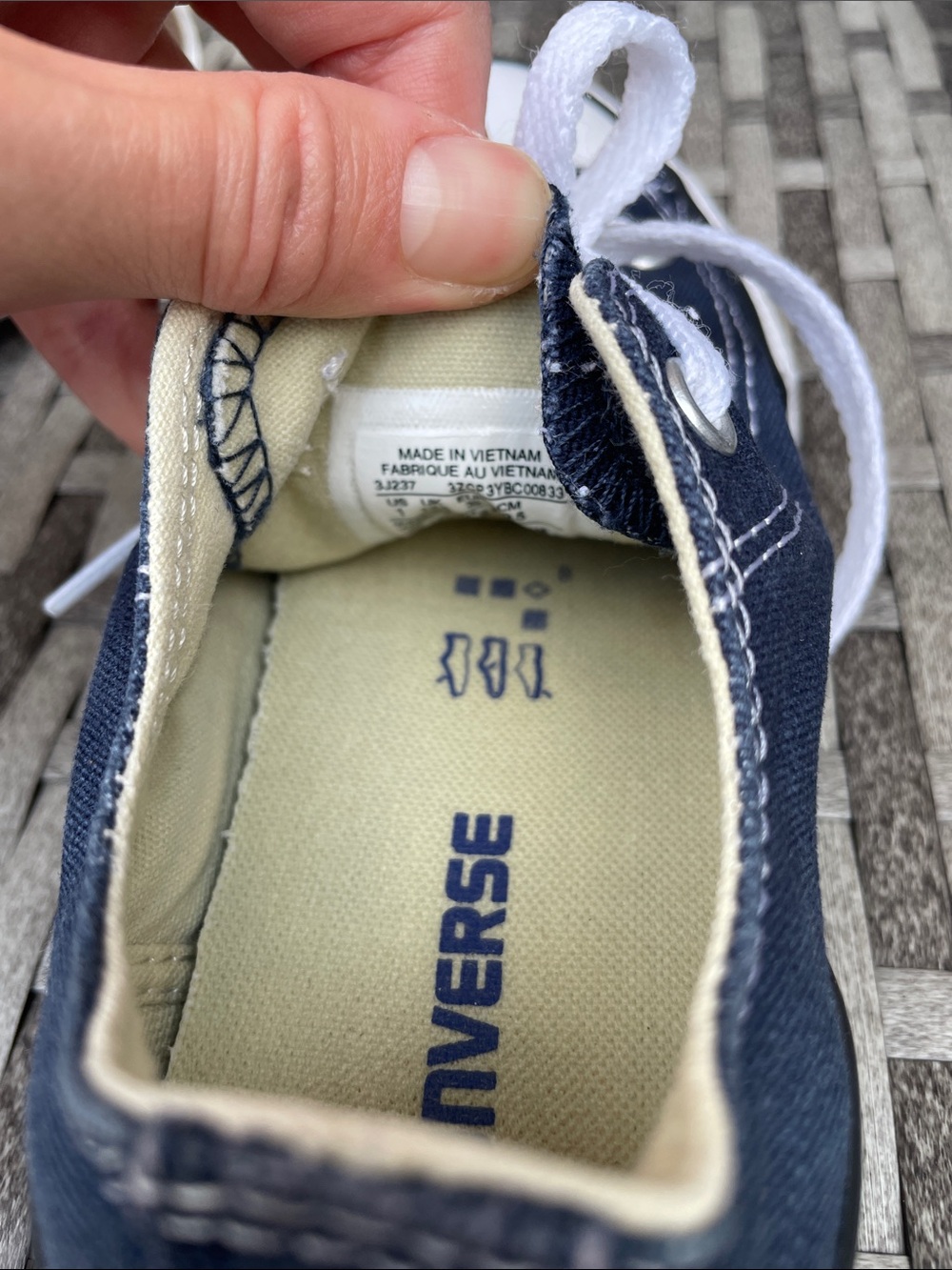 Converse Kids Navy and White Low Top Sneakers - Picture 4 of 5
